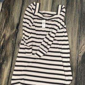 Black and white striped Loft Dress